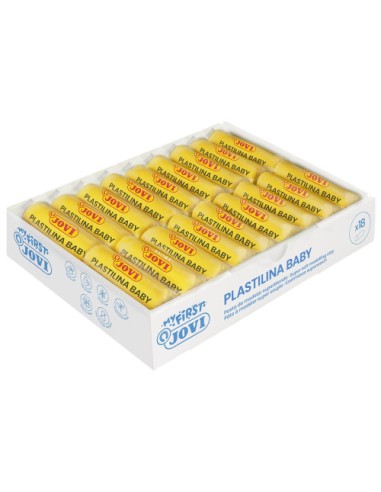 MY FIRST PLASTILINA BABY CAJA 18 PASTILLAS PASTA PARA MODELAR SÚPER BLANDA 38 G AMARILLO NEW JOVI 37002
