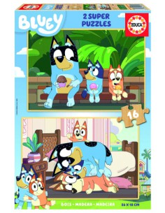 PUZZLE MADERA BLUEY 2X16 PIEZAS EDUCA BORRAS 19406 EDUCA 19406