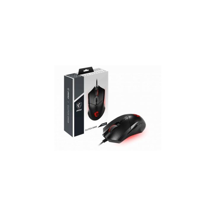 MSI Clutch GM08 ratón Ambidextro USB tipo A Óptico 4200 DPI