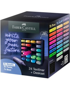 Faber-Castell 254602 marcador 24 pieza(s) Punta de cincel Multicolor