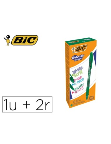 BOLIGRAFO DE GEL BORRABLE VERDE BIC 516531