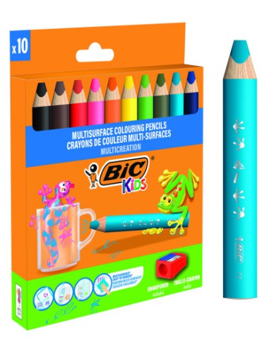 ESTUCHE LAPICES MULTISUPERFICIE BLISTER 10UDS BIC 515276