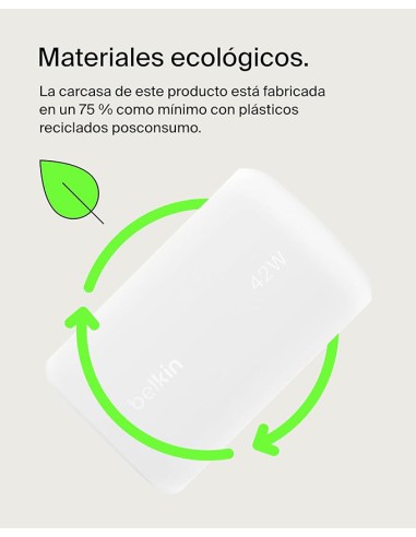 BOOSTCHARGE 42W - 30W USB-C PD PPS + 12W USB-A DUAL WALL CHARGE