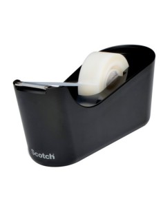 DISPENSADOR PORTARROLLOS C18 DE SOBREMESA COLOR NEGRO CON ROLLO CINTA INVISIBLE 19MM X 33M MAGIC C18-B SCOTCH 7100180453