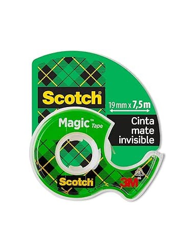 ROLLO CINTA INVISIBLE 19MM X 7,5M MAGICCON DISPENSADOR 8-1975D SCOTH 7100086322