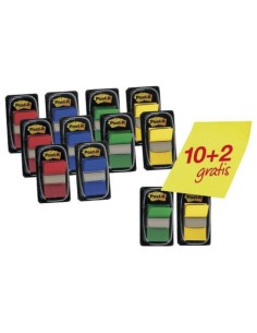 PACK 10+2 MARCADORES INDEX 25,4X43,2MM COLORES SURTIDOS 680P10+2 POST-IT 7000081628