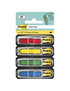 PACK 4 DISPENSADORES X 24 MARCADORES INDEX FLECHA 11,9X43,2MM COLORES SURTIDOS 684-ARR3 POST-IT 7000144924