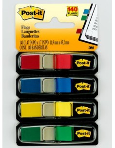 PACK 4 DISPENSADORES X 35 MARCADORES INDEX 11,9X43,2MM COLORES SURTIDOS 683-4 POST-IT 7000144923