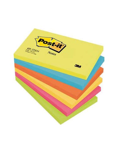 PACK 6 BLOCS 100 HOJAS NOTAS ADHESIVAS 76X127MM COLECCIÓN ENERGETIC 655-TFENN POST-IT 7100172314