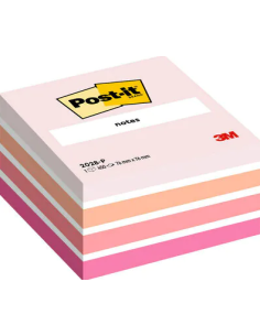 CUBO 450 HOJAS NOTAS ADHESIVAS 76X76MM COLORES SURTIDOS ROSAS 2028-P POST-IT 7100172384