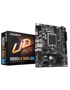 PLACA GIGABYTE H610M K DDR4,INTEL,1700,H610,2DDR4,64GB,HDMI,GBLAN,2SATA3+M.2,4USB3.2,MATX