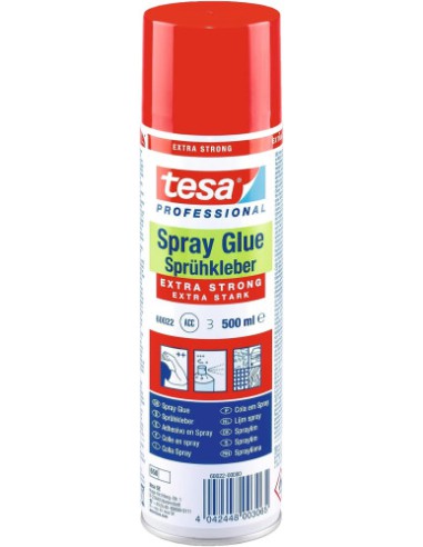 BOTE ADHESIVO INDUSTRIAL EXTRA STRONG SPRAY 500ML TESA 60022-00000-02