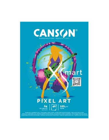 BLOC ENC 21X29,7 40H XSMART PIXEL ART 120G CANSON C32250P004