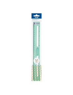 REGLA 30 CM TRANSPARENTE SERIE NEW LOOK, VERDE MILAN 353801NL