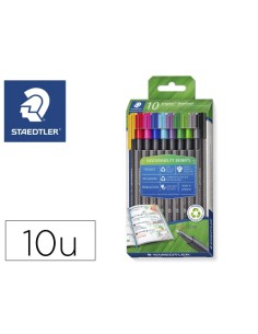 ESTUCHE ROTULADOR TRIPLUS FINELINER 334 ECO EDITION. 10 UNIDADES COLORES SURTIDOS STAEDTLER 334 RC10