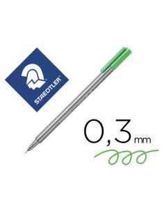 CAJA DE 10 ROTULADORES TRIPLUS FINELINER 334 ECO EDITION VERDE STAEDTLER 334 R-5