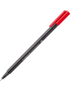 CAJA DE 10 ROTULADORES TRIPLUS FINELINER 334 ECO EDITION ROJO STAEDTLER 334 R-2