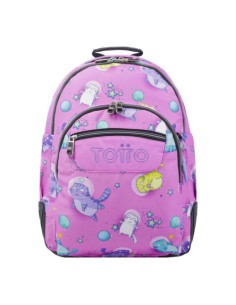 MOCHILA ESCOLAR GATOS ASTRONAUTAS TOTTO MA04ECO029-2310N-9I9