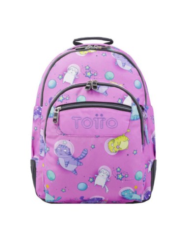 MOCHILA ESCOLAR GATOS ASTRONAUTAS TOTTO MA04ECO029-2310N-9I9