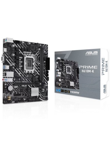 PLACA ASUS PRIME H610M-K,INTEL,1700,H610,2DDR5,96G,VGA+HDMI,GBLAN,4SATA3+M.2,3USB3.2,MATX