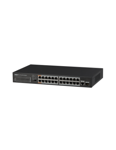 (DH-PFS3125-24ET-190) DAHUA SWITCH POE 24 PUERTOS + 1 GIGABIT COMBO RJ45/SFP