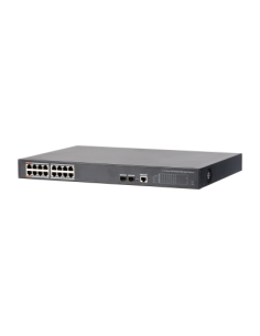 DAHUA - DH-PFS4218-16GT-240 - SWITCH POE 16 PUERTOS GIGABIT + 2 SFP UPLINK GIGABIT 240W 802.3AT MANEJABLE LAYER 2