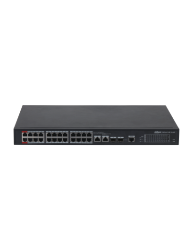 (DH-PFS4226-24ET-360-V3) DAHUA SWITCH L2 HI-POE 2.0 GESTIONABLE 24 PUERTOS 10/100 + 2 UPLINK COMBO GIGABIT/SFP
