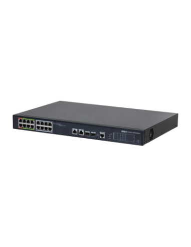 (DH-LR2218-16ET-240-V2) DAHUA SWITCH L2 EPOE GESTIONABLE 16 PUERTOS 10/100 (8 EPOE/EOC + 8 POE) + 2 UPLINK COMBO GIGABIT/SFP