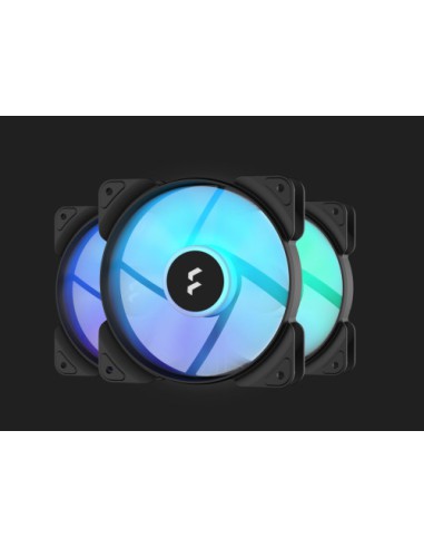 FRACTAL VENTILADOR CAJA ASPECT 12 SERIES RGB PWM 120MM MARCO NEGRO PACK 3 UNID (FD-F-AS1-1207)