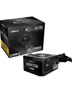 FUENTE ALIMENTACION ASROCK CL-750G,PSU,750W,80 PLUS GOLD,120MM,ACTIVE PFC,PCI-E 5.1 (12+4pin)x1,PCI-E (6+2 pin)x4,SATA (5 pin)x4