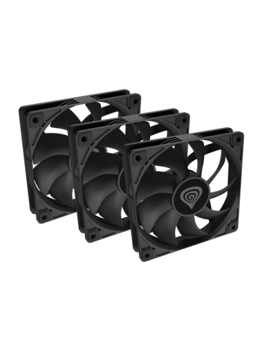 GENESIS Oxal 120 Carcasa del ordenador Ventilador 12 cm Negro 3 pieza(s)
