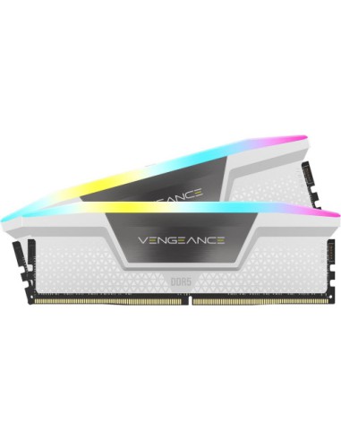 MEMORIA CORSAIR DDR5 32GB 2X16GB PC6000 VENGEANCE RGB BLANCA CMH32GX5M2B6000Z30W