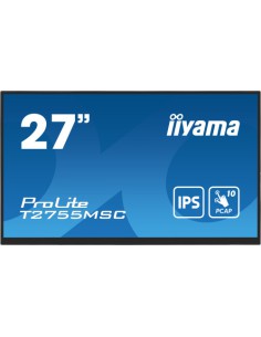 MONITOR IIYAMA 27" IPS BONDED PCAP 10P TOUCH, 1920X1080, FLAT BEZEL FREE GLASS FRONT, HDMI, DISPLAYPORT, 360CD/M², USB HUB 2X 3.