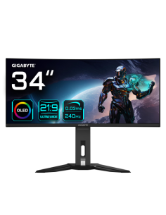 Gigabyte MO34WQC2 pantalla para PC 86,4 cm (34") 3440 x 1440 Pixeles Wide Quad HD OLED Negro