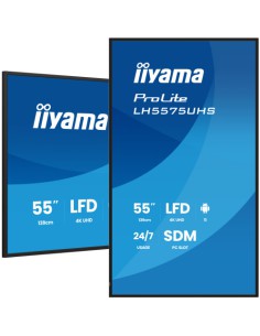 MONITOR IIYAMA 55" 3840X2160, UHD VA, 500CD/M2, HORIZ VERT,FAILOVER,MM 2X 10W, HDMI 3X, DP, DP-OUT, USB 2.0 X2, WIFI, LAN, MEDIA
