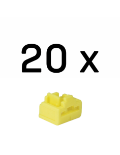 Lindy 47901 bloqueador de puerto RJ-45 Amarillo Acrilonitrilo butadieno estireno (ABS) 20 pieza(s)