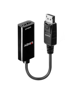 Lindy 41718 adaptador de cable de vídeo 0,15 m DisplayPort HDMI Negro