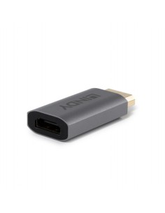Lindy 41095 cambiador de género para cable DisplayPort HDMI Type A Gris