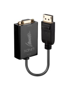Lindy 41006 adaptador de cable de vídeo 0,15 m VGA (D-Sub) DisplayPort Negro