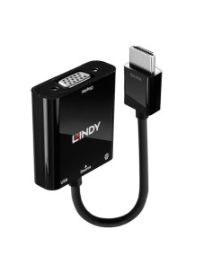 Lindy 38285 adaptador de cable de vídeo 0,1 m HDMI tipo A (Estándar) VGA (D-Sub) Negro