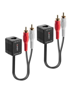 Lindy 70460 extensor audio/video Transmisor de señales AV Negro, Rojo, Blanco