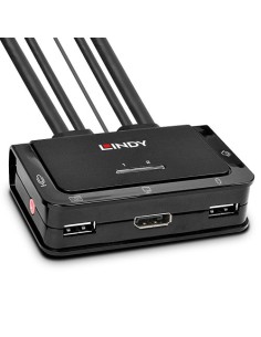 Lindy 42344 interruptor KVM Montaje en rack Negro