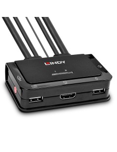 Lindy 42340 interruptor KVM Negro