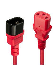 Lindy 30478 cable de transmisión Rojo 2 m C14 acoplador C13 acoplador
