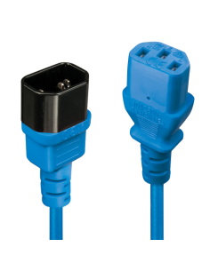 Lindy 30470 cable de transmisión Azul 0,5 m C14 acoplador C13 acoplador