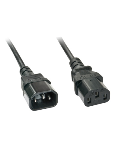 Lindy 30332 cable de transmisión Negro 3 m C13 acoplador C14 acoplador