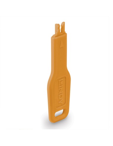 Lindy 47896 bloqueador de puerto Llave de bloqueador de puerto RJ-45 Naranja Acrilonitrilo butadieno estireno (ABS)
