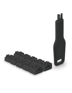 Lindy 47891 bloqueador de puerto Bloqueador de puerto + clave RJ-45 Negro Acrilonitrilo butadieno estireno (ABS) 10 pieza(s)