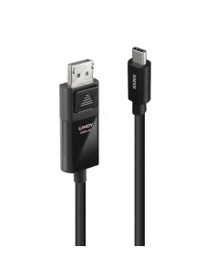 Lindy 43343 adaptador de cable de vídeo 3 m USB Tipo C DisplayPort Negro