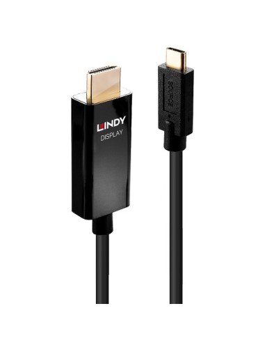 Lindy 43291 adaptador de cable de vídeo 1 m USB Tipo C HDMI tipo A (Estándar) Negro